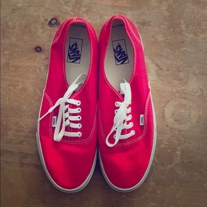 Red vans. Men’s size 14